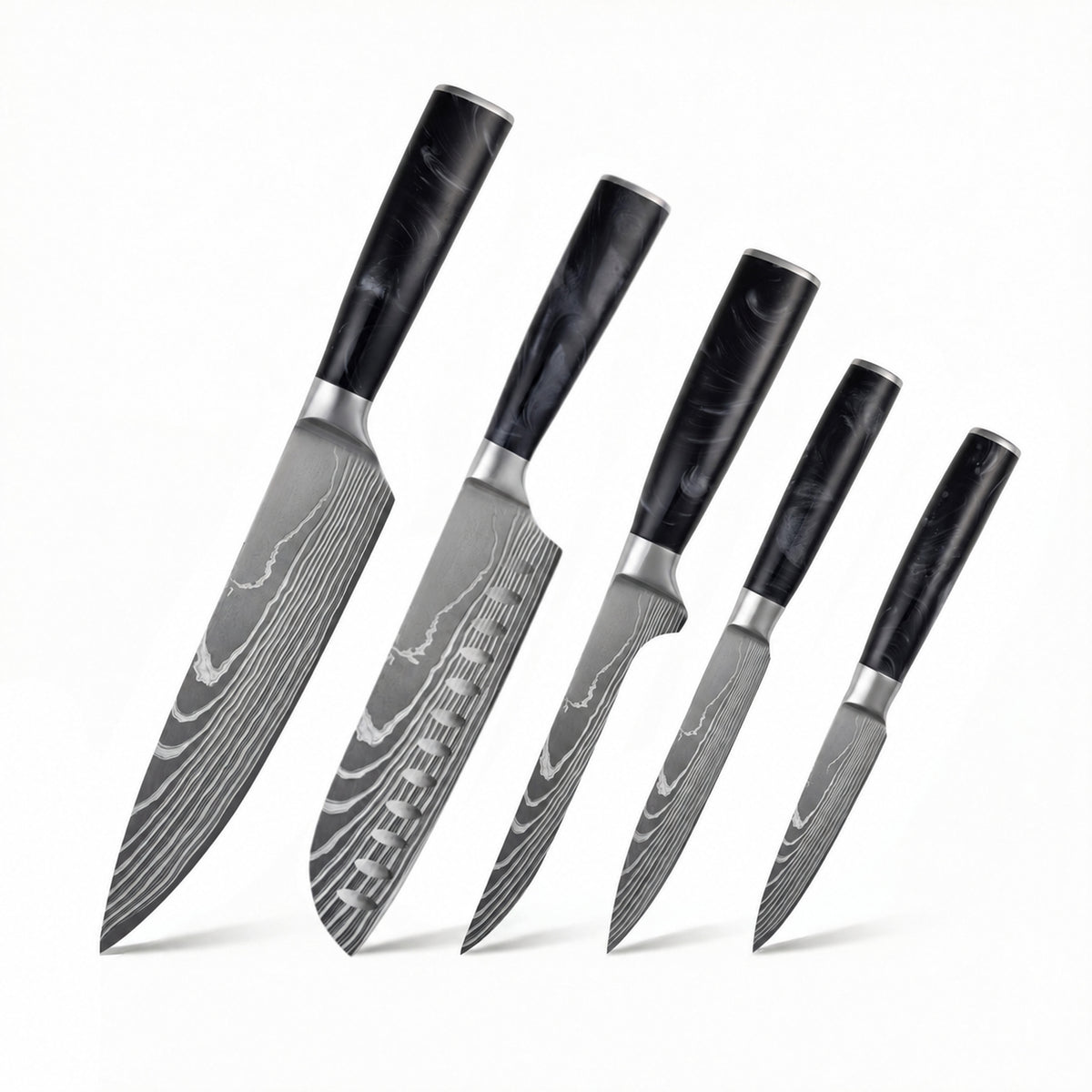 Set de 5 couteaux japonais Chef Tanaka coloris sumi noir