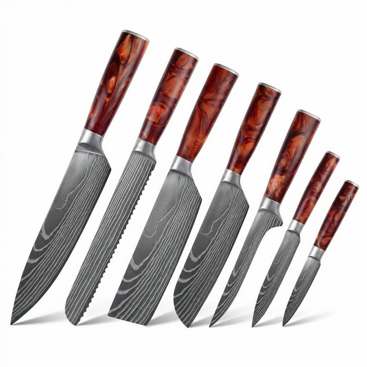 Set de 7 couteaux Japonais - Chef Tanaka