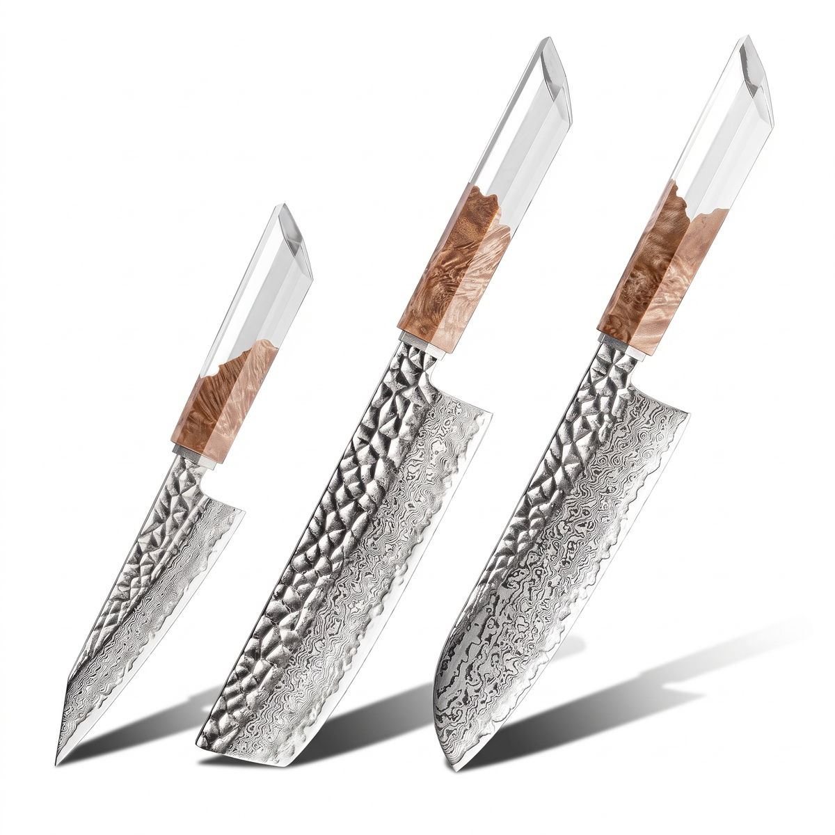Coffret Kori · 3 couteaux (Santoku, Nakiri, Bunka)