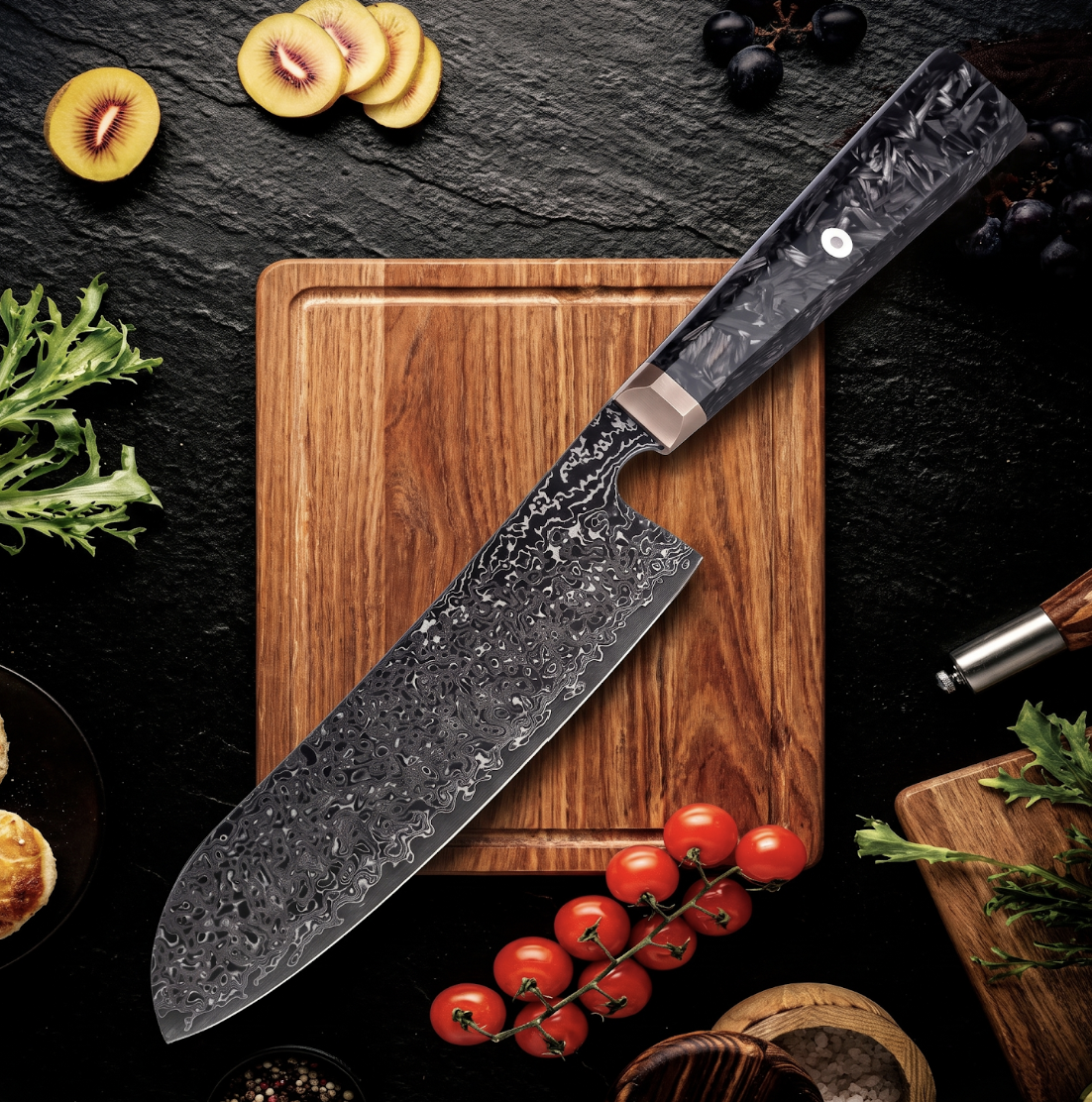 Coffret Yoru · 5 couteaux (Gyuto, Nakiri, Bunka, Santoku, Kiritsuke)