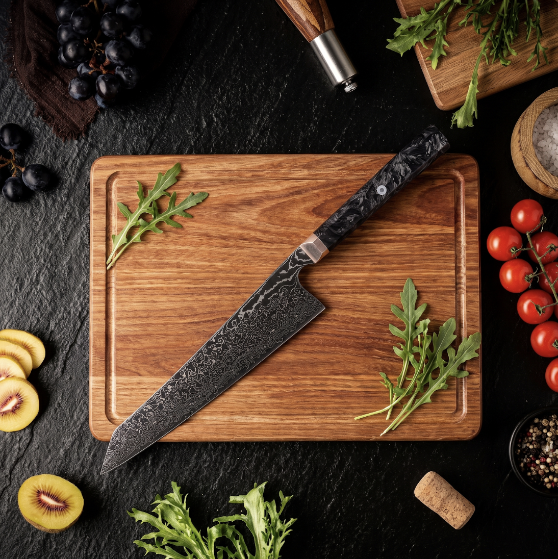 Coffret Yoru · 5 couteaux (Gyuto, Nakiri, Bunka, Santoku, Kiritsuke)