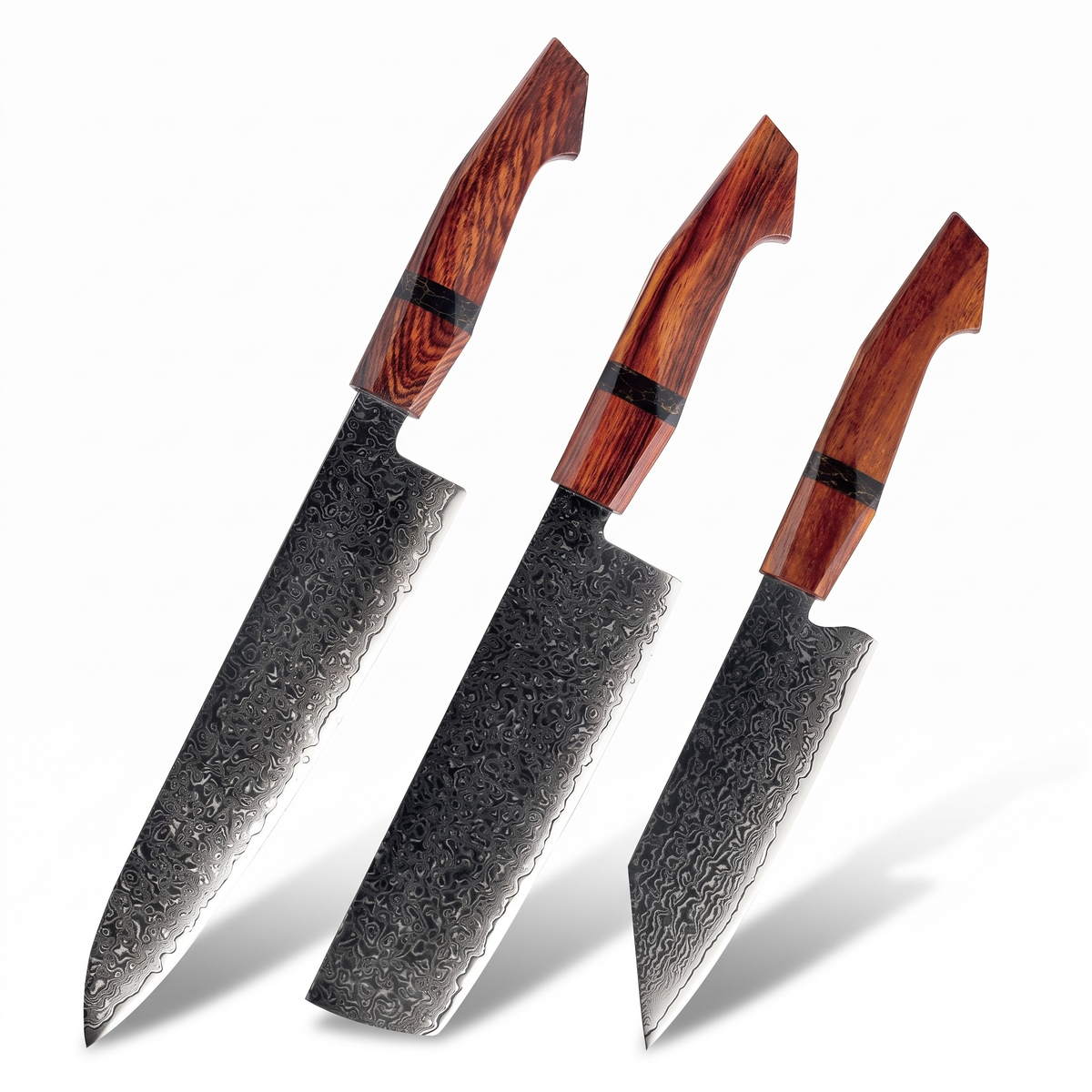 Coffret Yuhi · 3 couteaux (Gyuto, Bunka, Nakiri)