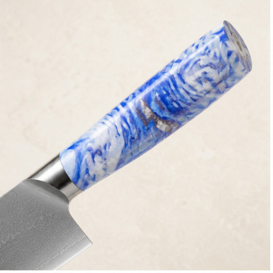 Couteau Santoku VG10 18 cm — Azur