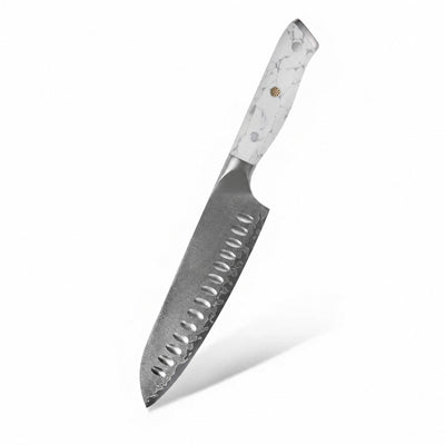 Couteau Santoku Pierre Blanche Haganori