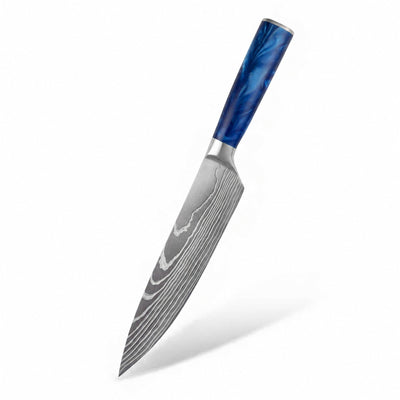 Couteau japonais Gyuto chef tanaka bleu océan 