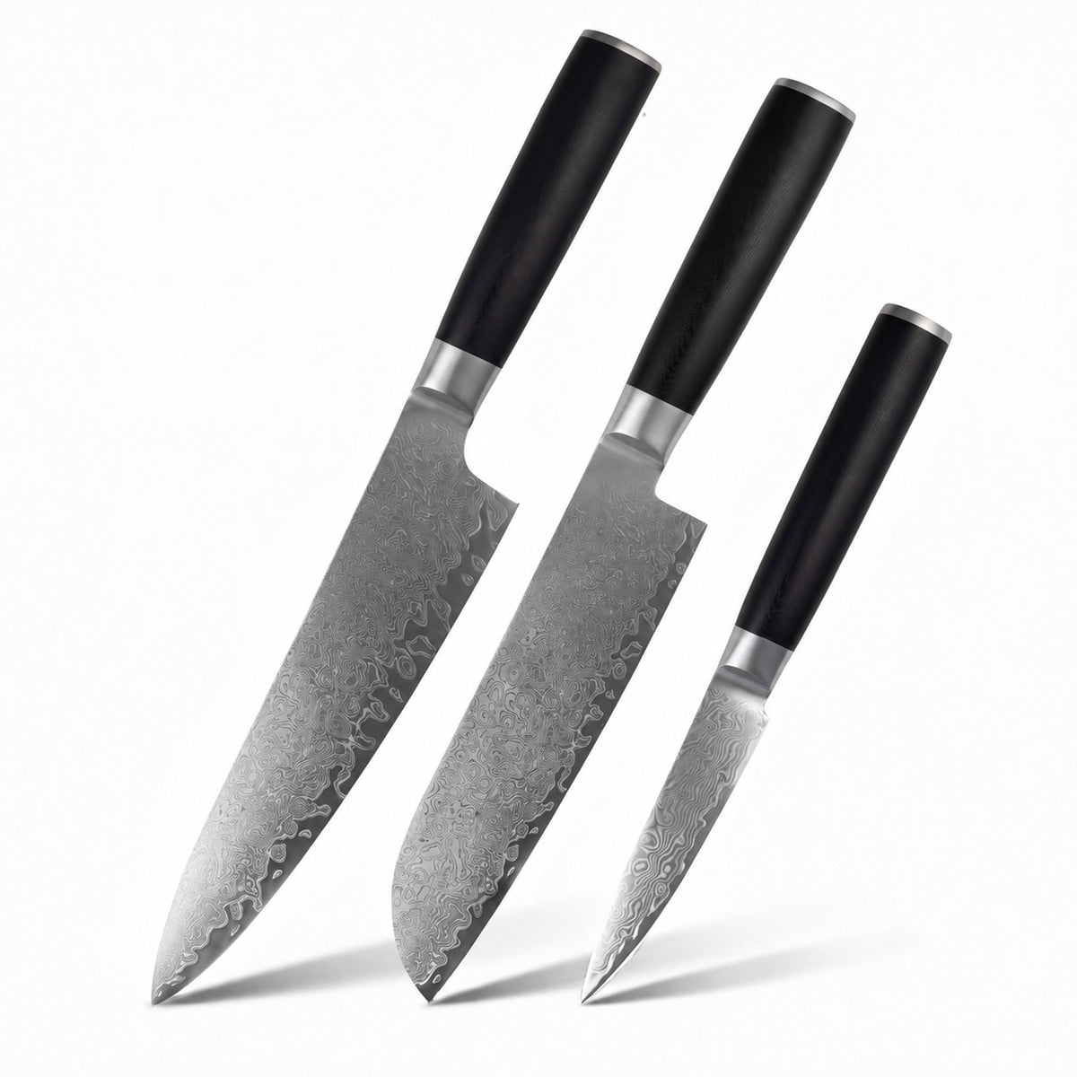 Set de 3 couteaux Kyoto acier damas manche g10