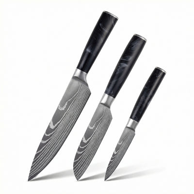 Set de 3 couteaux japonais Haganori coloris Sumi Noir