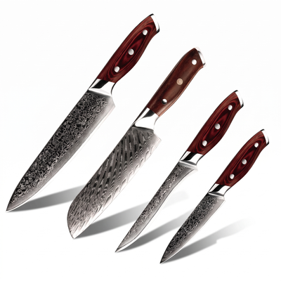 Coffret Beni · 4 couteaux (Gyuto, Utilitaire, Santoku, Désosser)