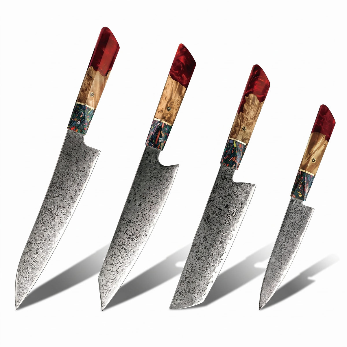 Coffret Hanabi · 4 couteaux (Gyuto, Kiritsuke, Nakiri, Utilitaire)