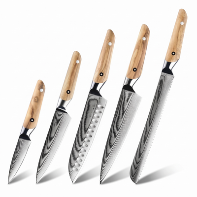 Coffret Haru · 5 couteaux (Gyuto, Santoku, Utilitaire, Office, Pain)