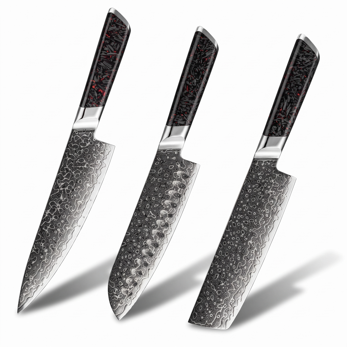Coffret Hoshi · 3 couteaux (Gyuto, Santoku, Nakiri)