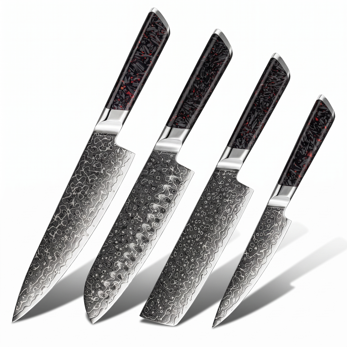 Coffret Hoshi · 4 couteaux (Gyuto, Santoku, Nakiri, Utilitaire)