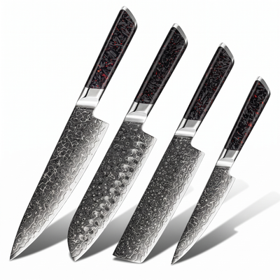 Coffret Hoshi · 4 couteaux (Gyuto, Santoku, Nakiri, Utilitaire)