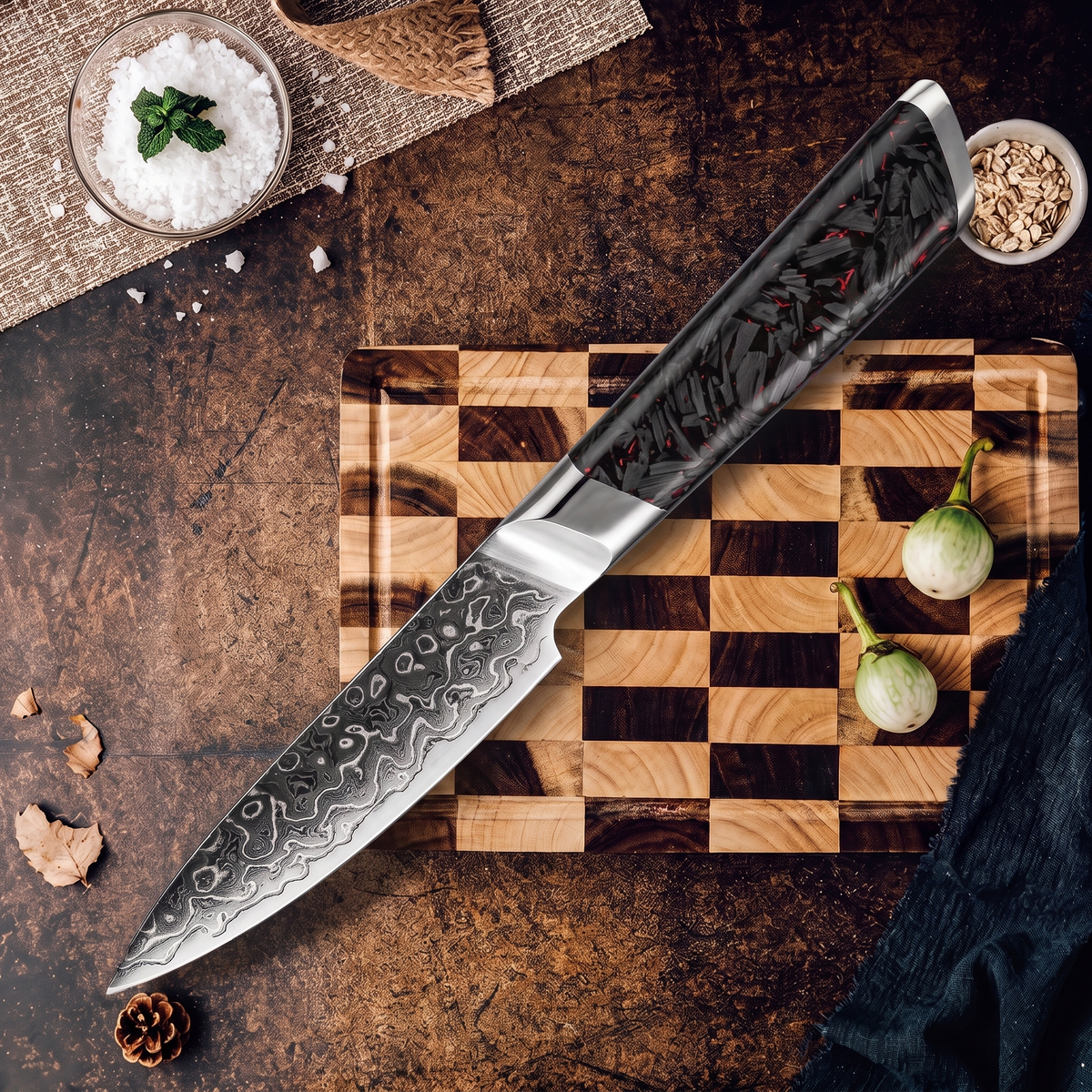 Coffret Hoshi · 4 couteaux (Gyuto, Santoku, Nakiri, Utilitaire)