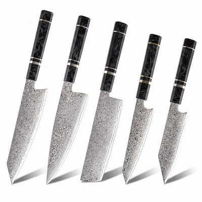 Coffret Kage · 5 couteaux (Kiritsuke, Bunka, Nakiri, Gyuto, Utilitaire)
