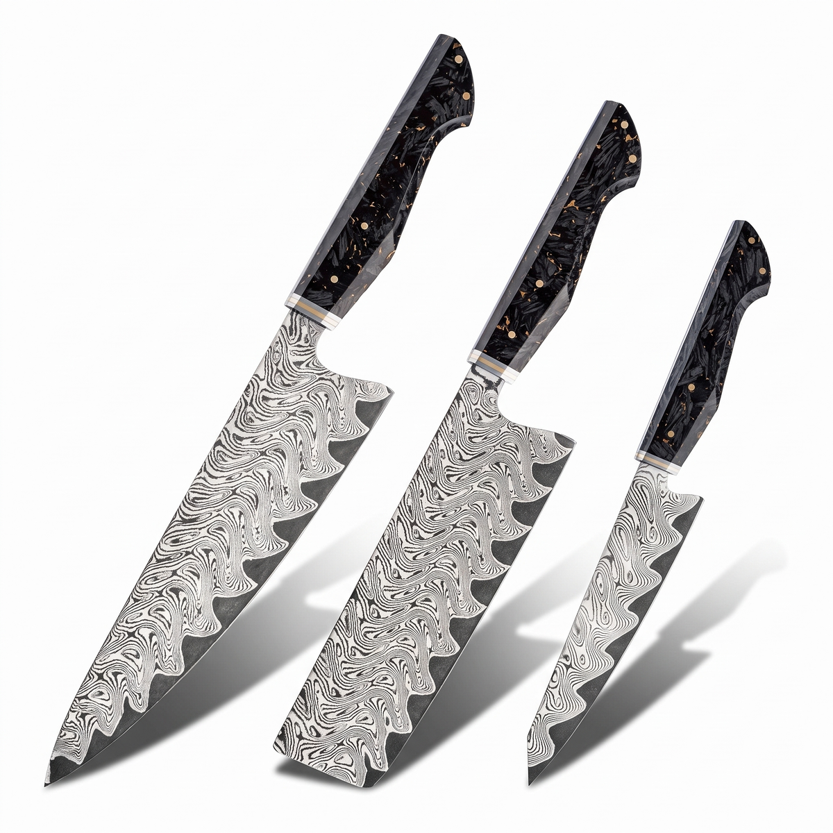 Coffret Kaze · 3 couteaux (Gyuto, Nakiri, Utilitaire)
