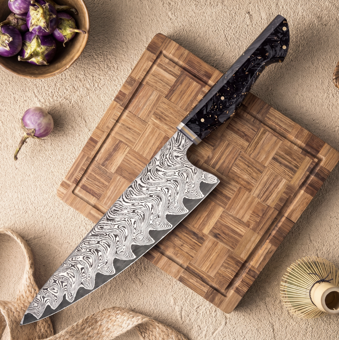 Coffret Kaze · 3 couteaux (Gyuto, Nakiri, Utilitaire)