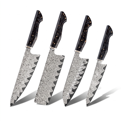 Coffret Kaze · 4 couteaux (Gyuto, Nakiri, Utilitaire, Santoku)