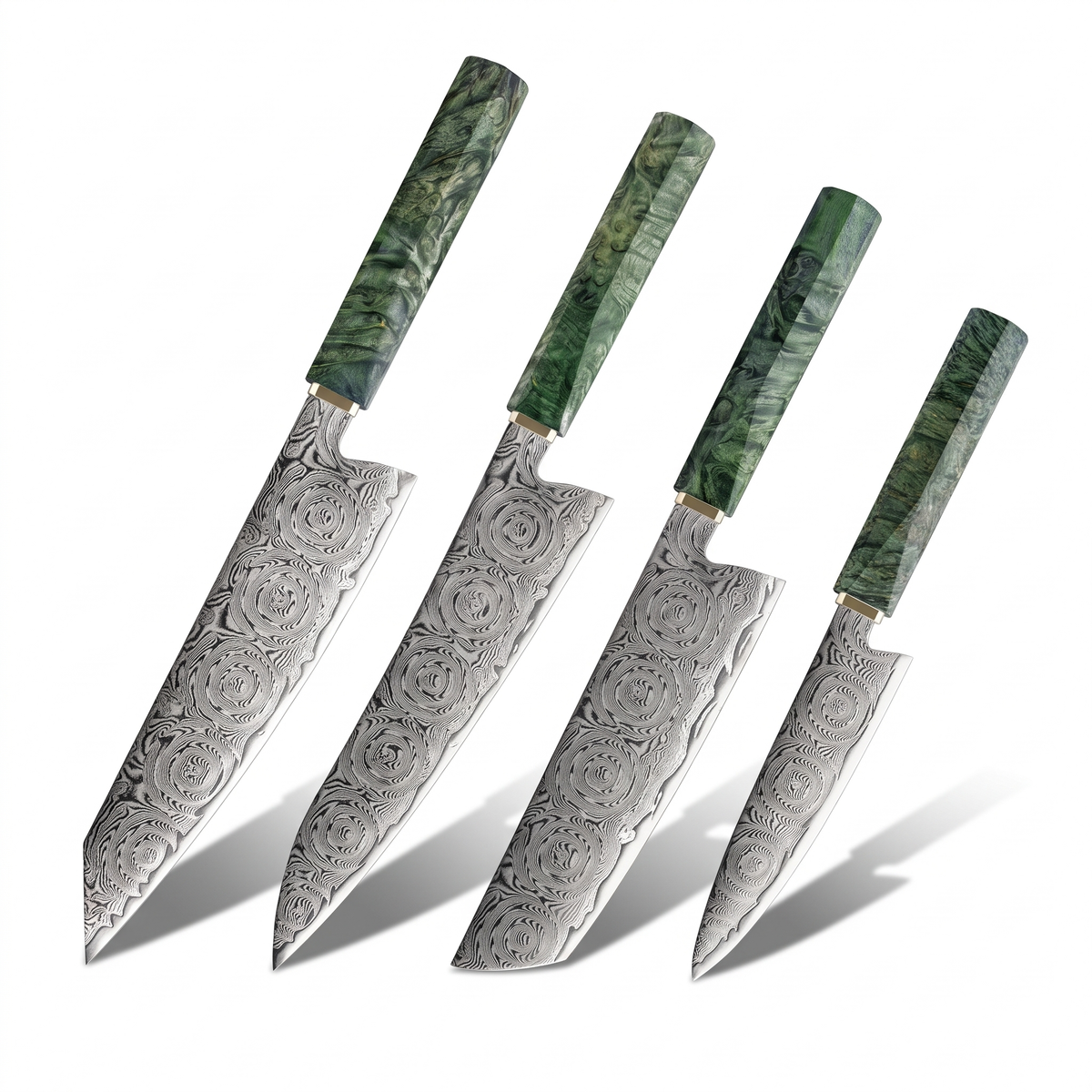 Coffret Koke · 4 couteaux (Gyuto, Kiritsuke, Nakiri, Utilitaire)