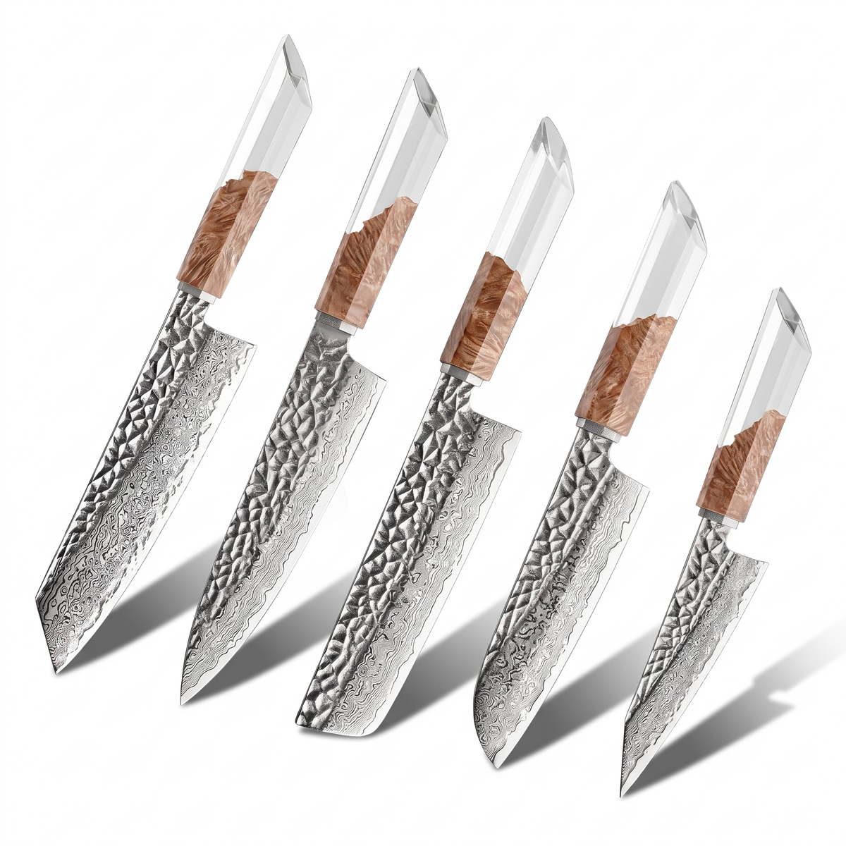 Coffret Kori · 5 couteaux (Santoku, Nakiri, Bunka, Kiritsuke, Gyuto)
