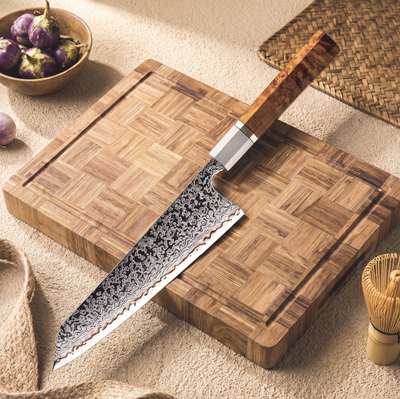 Coffret Kuri · 3 couteaux (Santoku, Kiritsuke, Utilitaire)