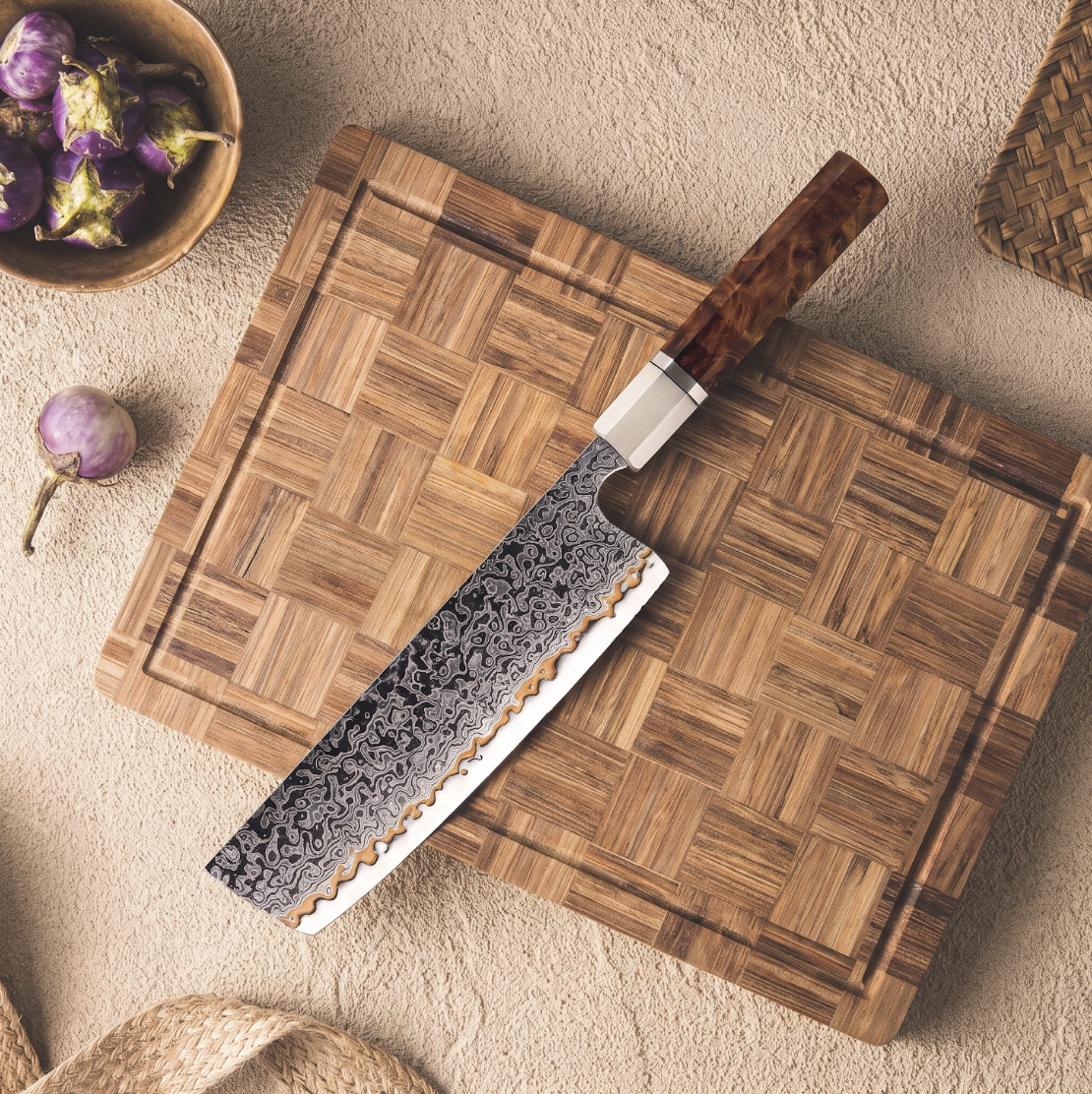 Coffret Kuri · 5 couteaux (Santoku, Kiritsuke, Utilitaire, Nakiri, Gyuto)