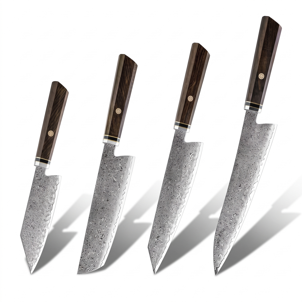 Coffret Matsu · 4 couteaux (Gyuto, Nakiri, Kiritsuke, Bunka)