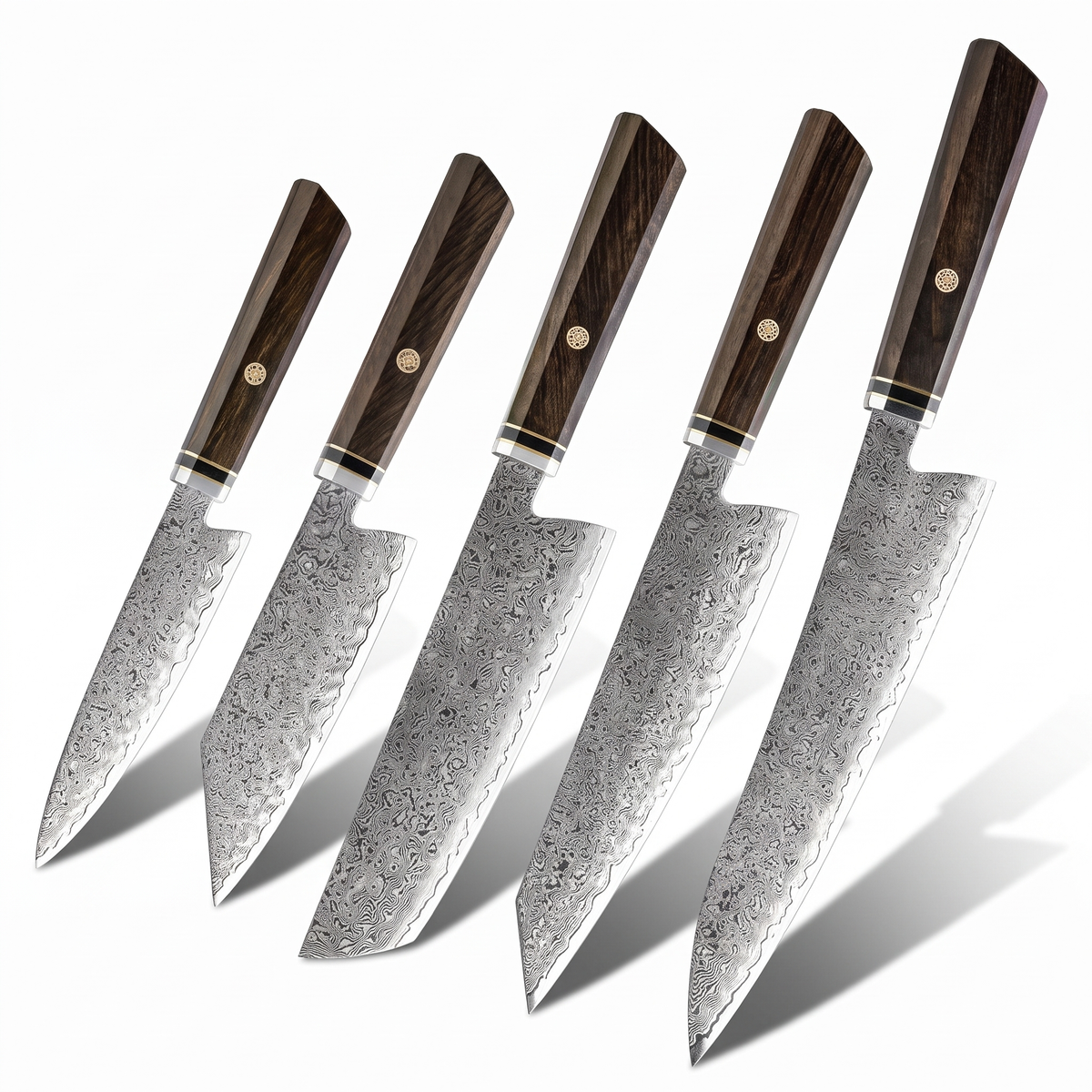 Coffret Matsu · 5 couteaux (Gyuto, Nakiri, Kiritsuke, Bunka, Utilitaire)