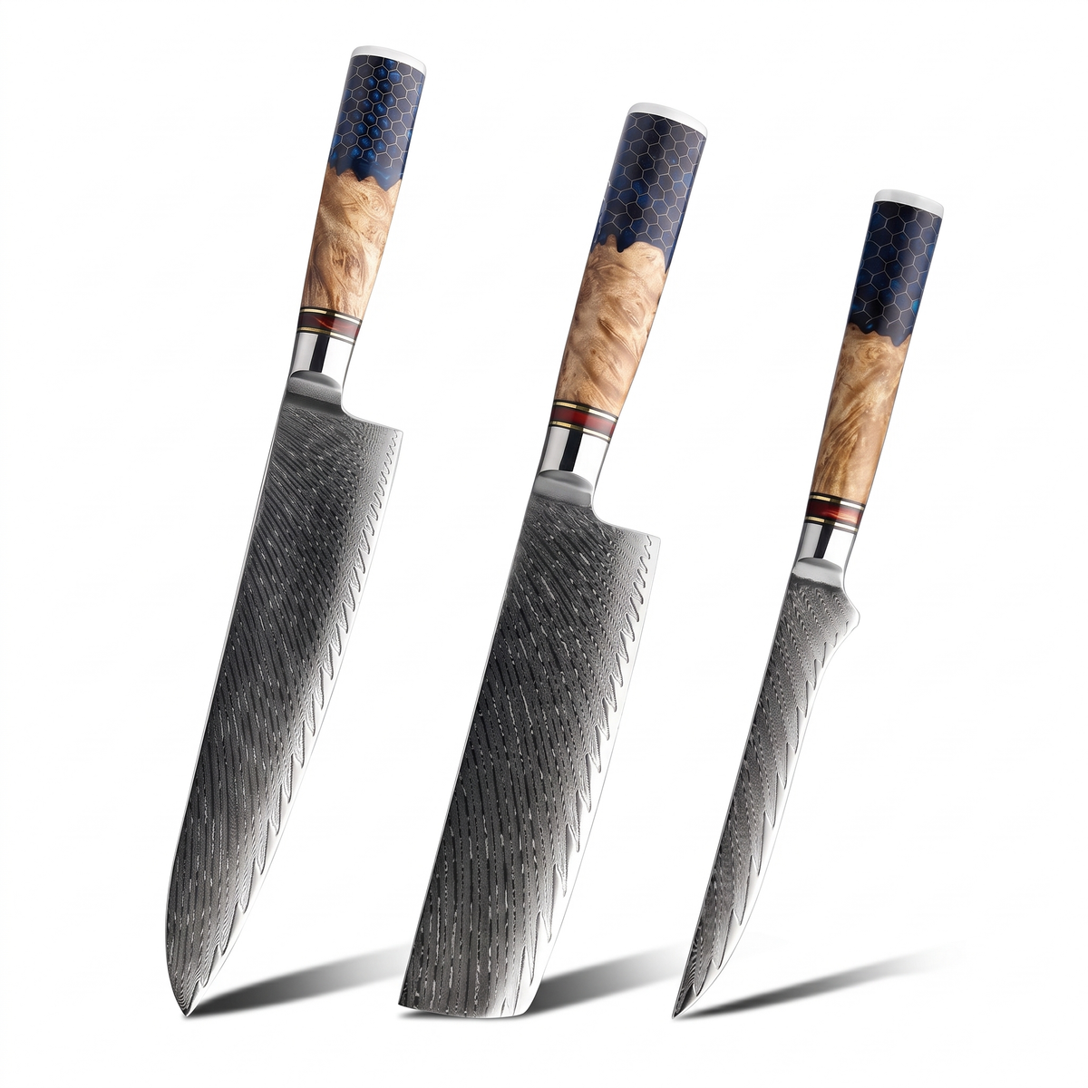 Coffret Mizu · 3 couteaux (Nakiri, Désosser, Gyuto)