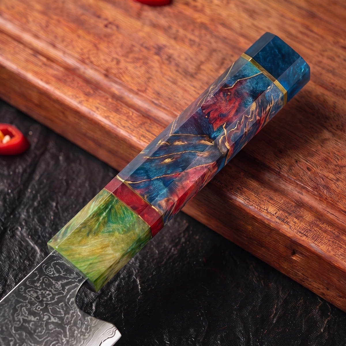 Coffret Niji · 5 couteaux (Kiritsuke, Utilitaire, Nakiri, Gyuto, Bunka)