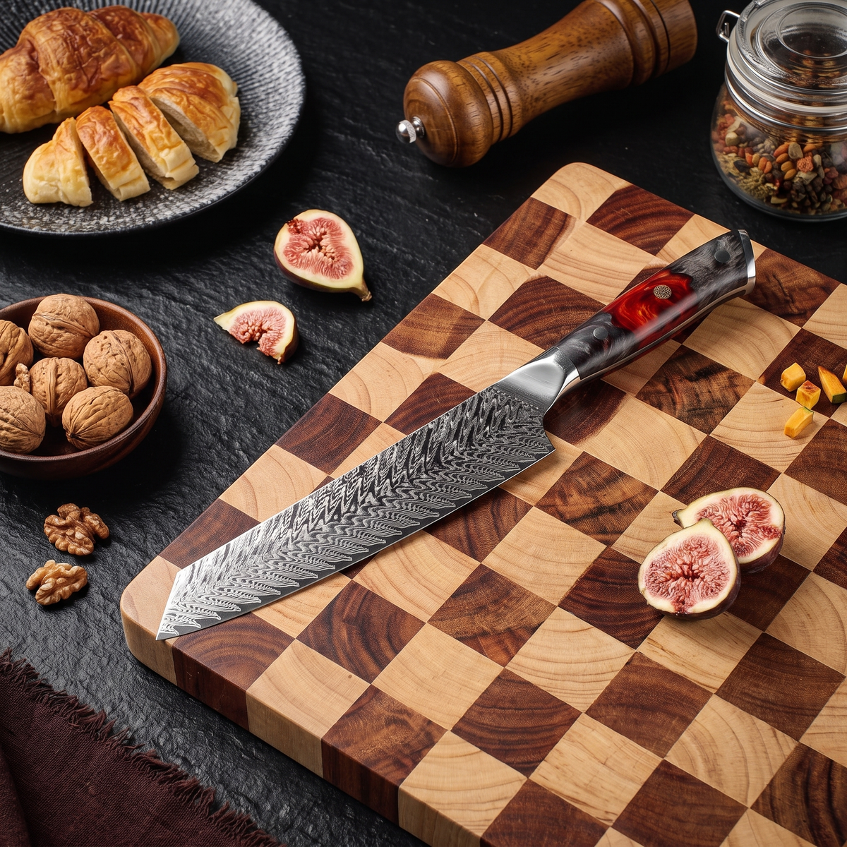 Coffret Rin · 4 couteaux (Gyuto, Kiritsuke, Nakiri, Utilitaire)