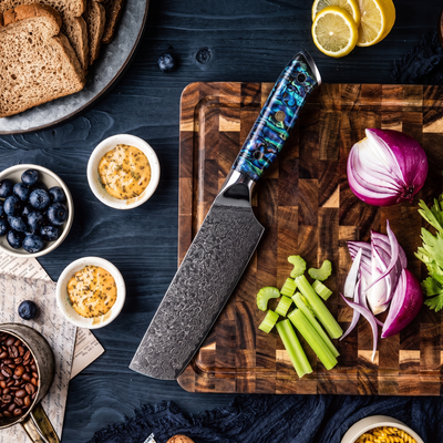 Coffret Shinju · 3 couteaux (Gyuto, Santoku, Nakiri)