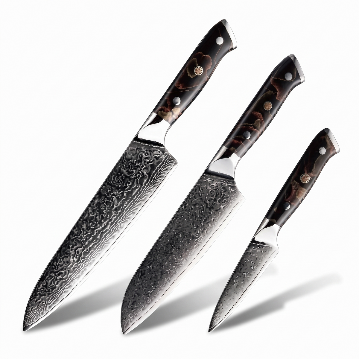 Coffret Sumi · 3 couteaux (Gyuto, Santoku, Office)
