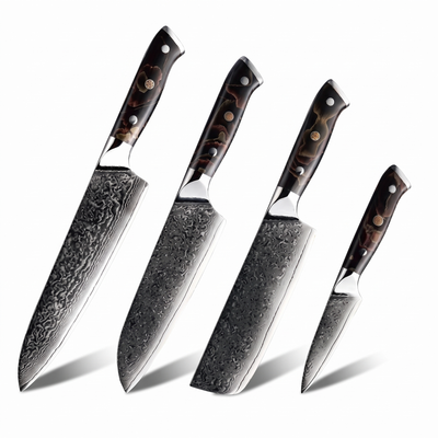 Coffret Sumi · 4 couteaux (Gyuto, Santoku, Nakiri, Office)
