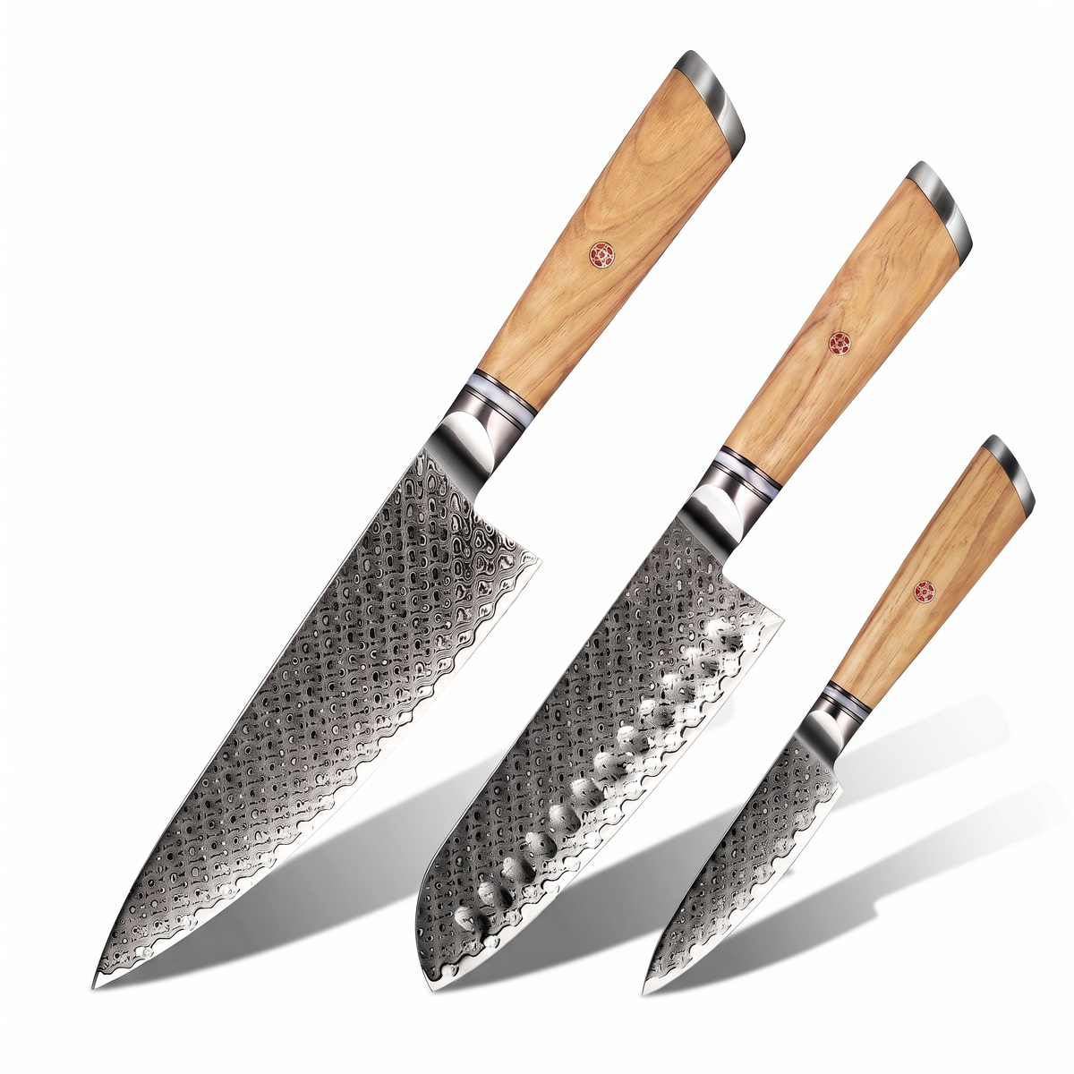 Coffret Take · 3 couteaux (Gyuto, Santoku, Office)