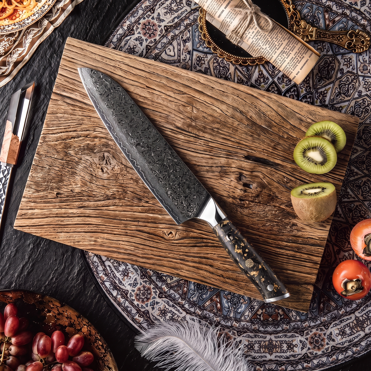 Coffret Tetsu · 4 couteaux (Gyuto, Santoku, Désosser, Office)