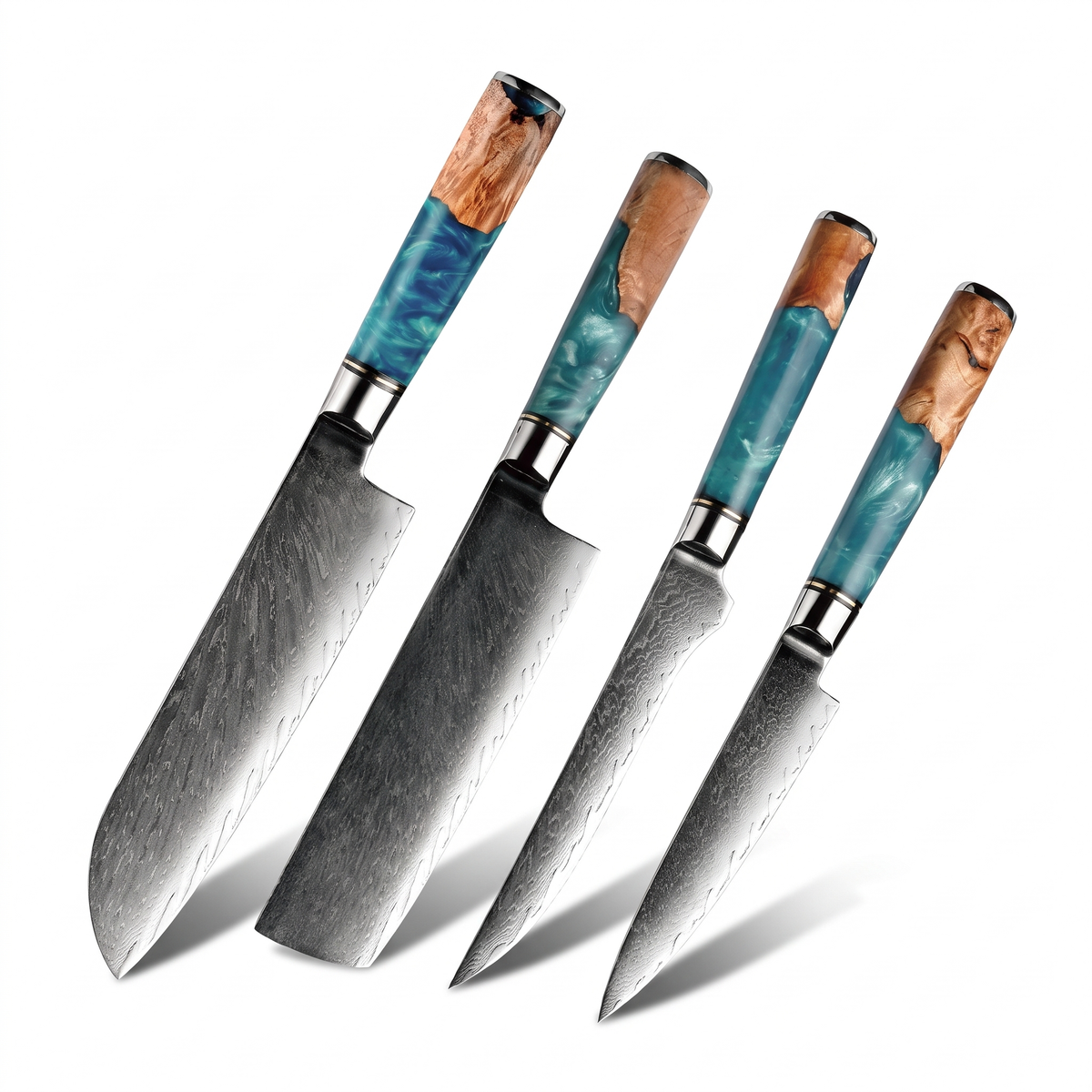 Coffret Umi · 4 couteaux (Santoku, Nakiri, Utilitaire, Désosser)