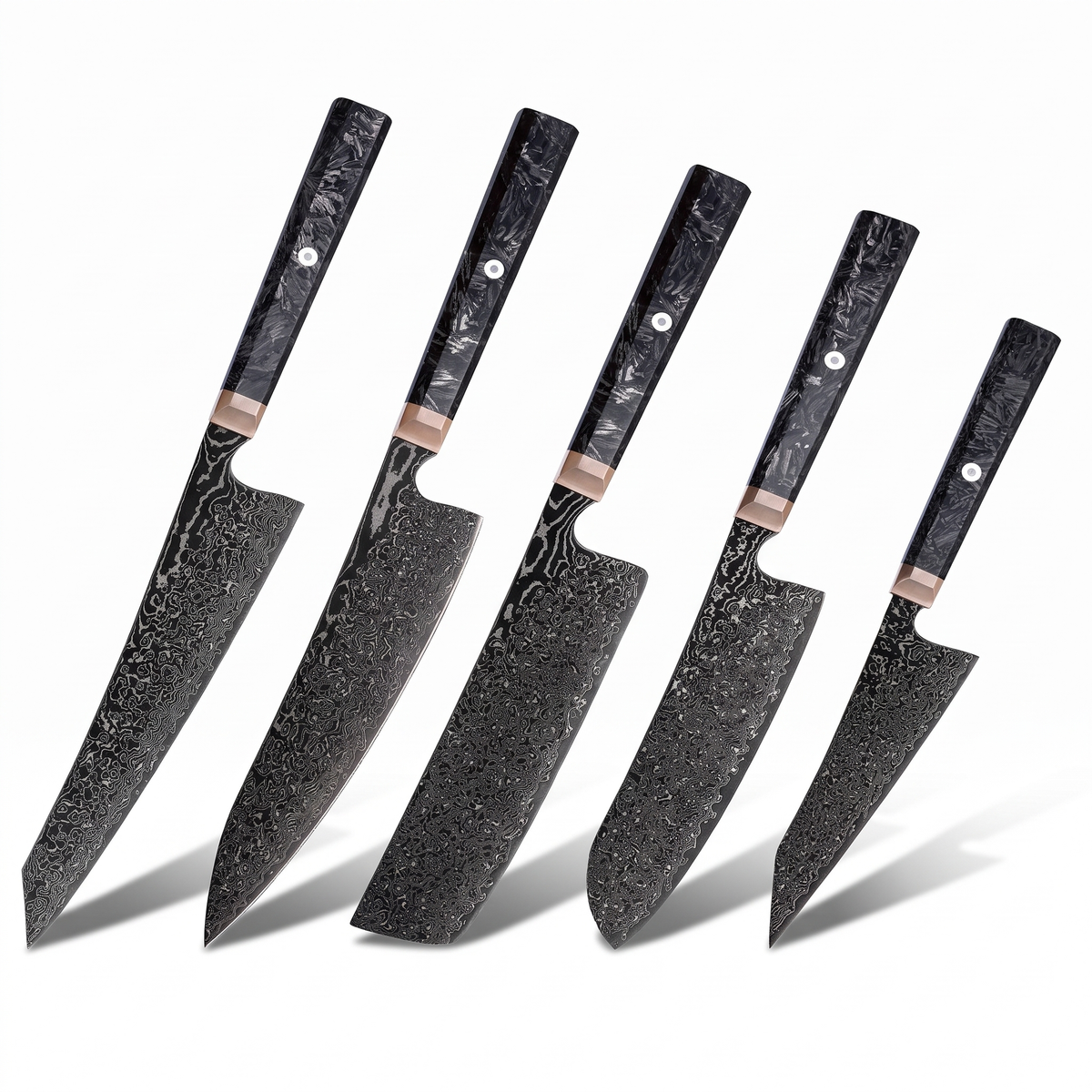 Coffret Yoru · 5 couteaux (Gyuto, Nakiri, Bunka, Santoku, Kiritsuke)