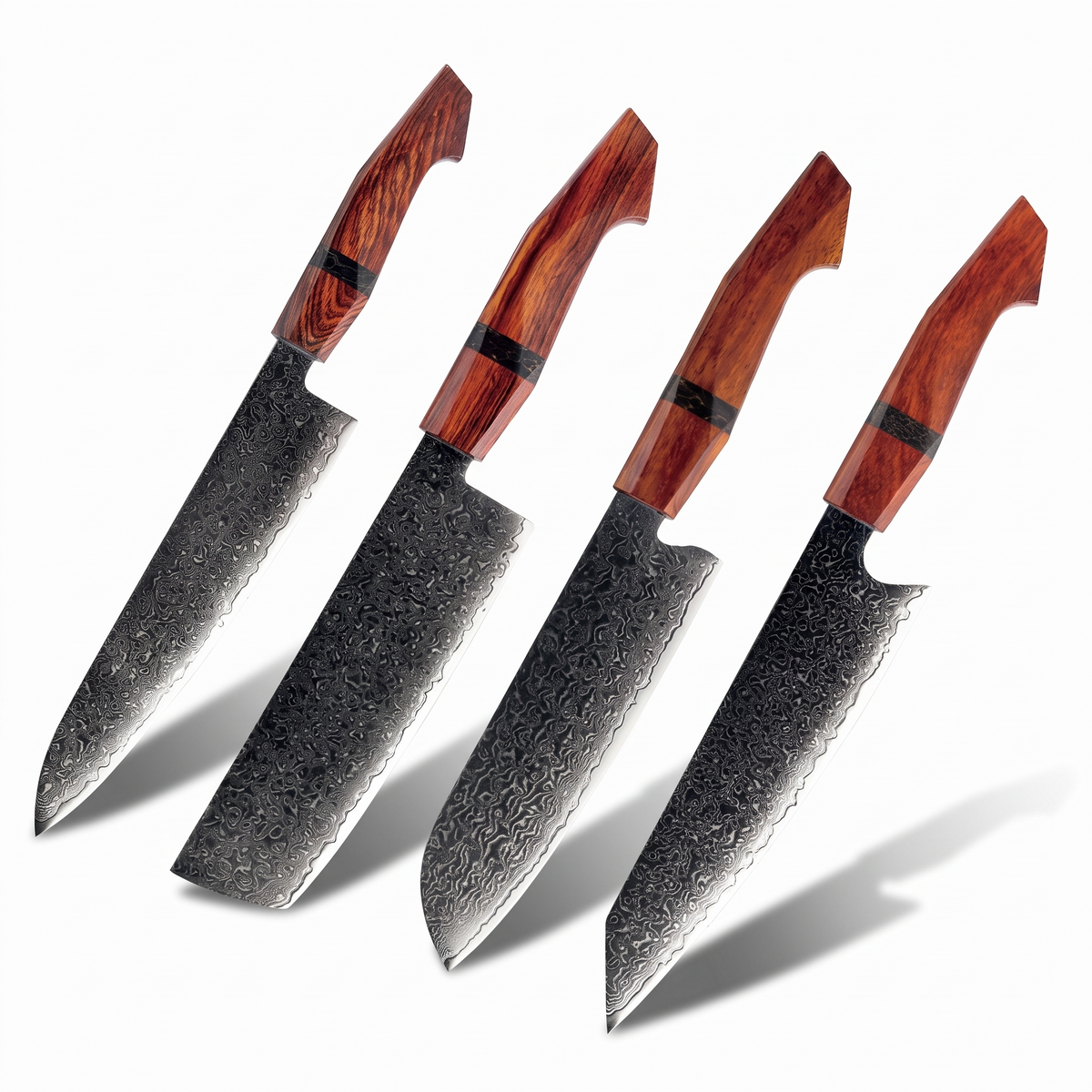 Coffret Yuhi · 4 couteaux (Gyuto, Kiritsuke, Bunka, Nakiri)