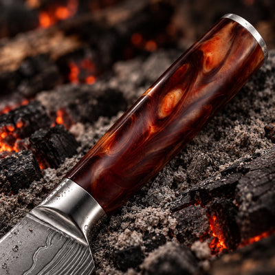 Manche résine ambre Hikari Braise sur braises