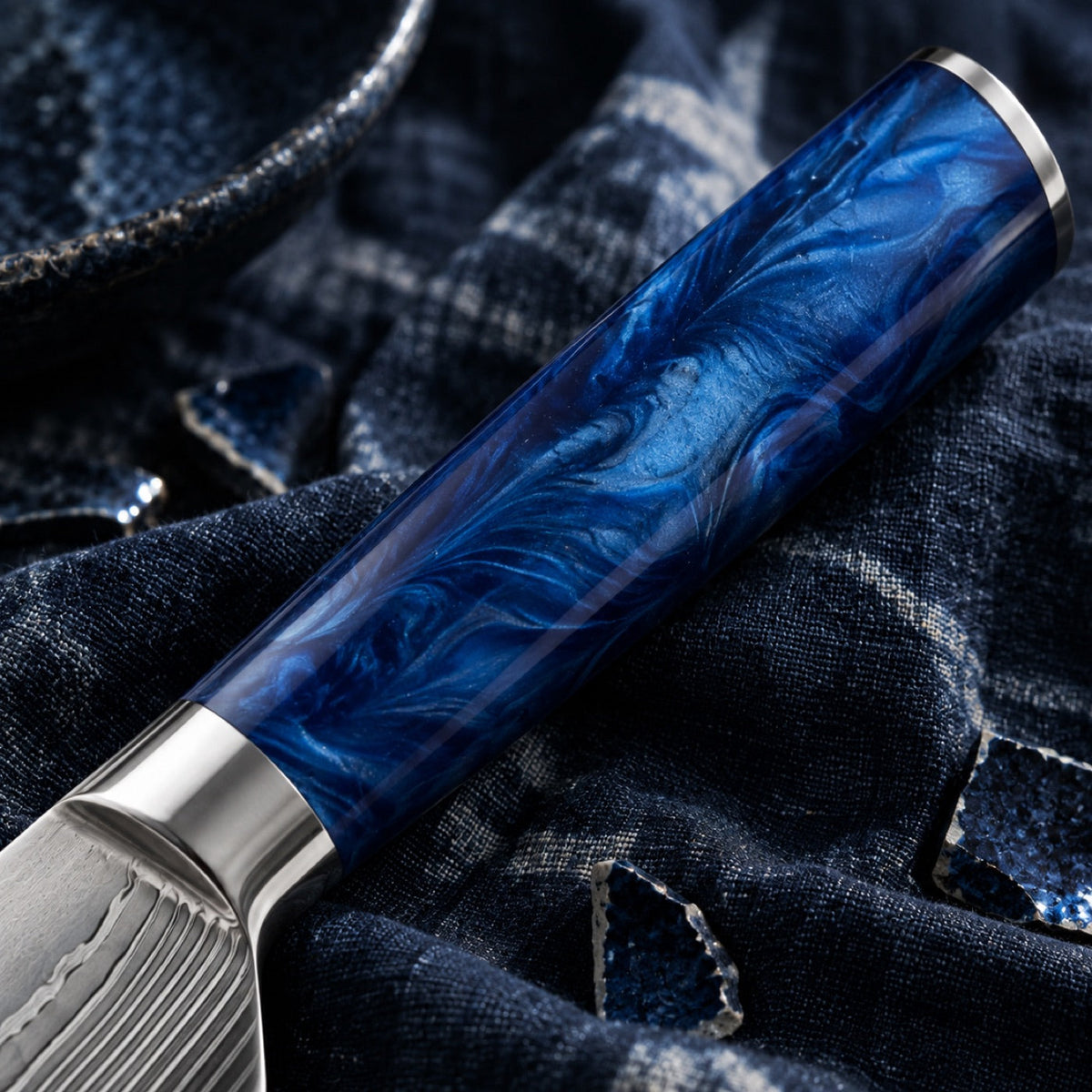 Manche résine bleue Hikari Indigo