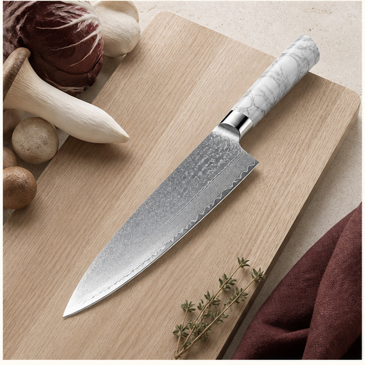 Couteau de chef VG10 20 cm — Marbre