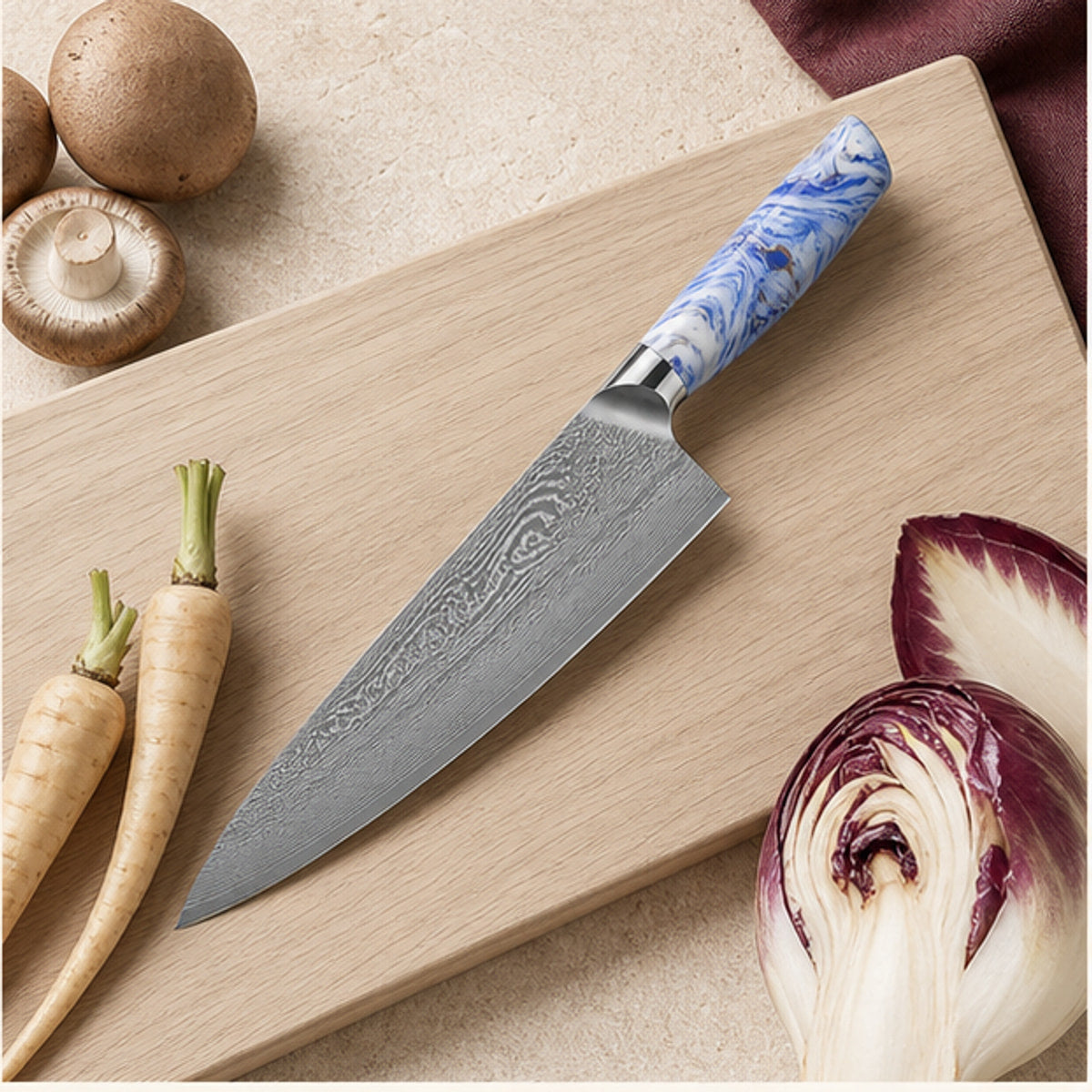 Couteau de chef VG10 20 cm — Azur