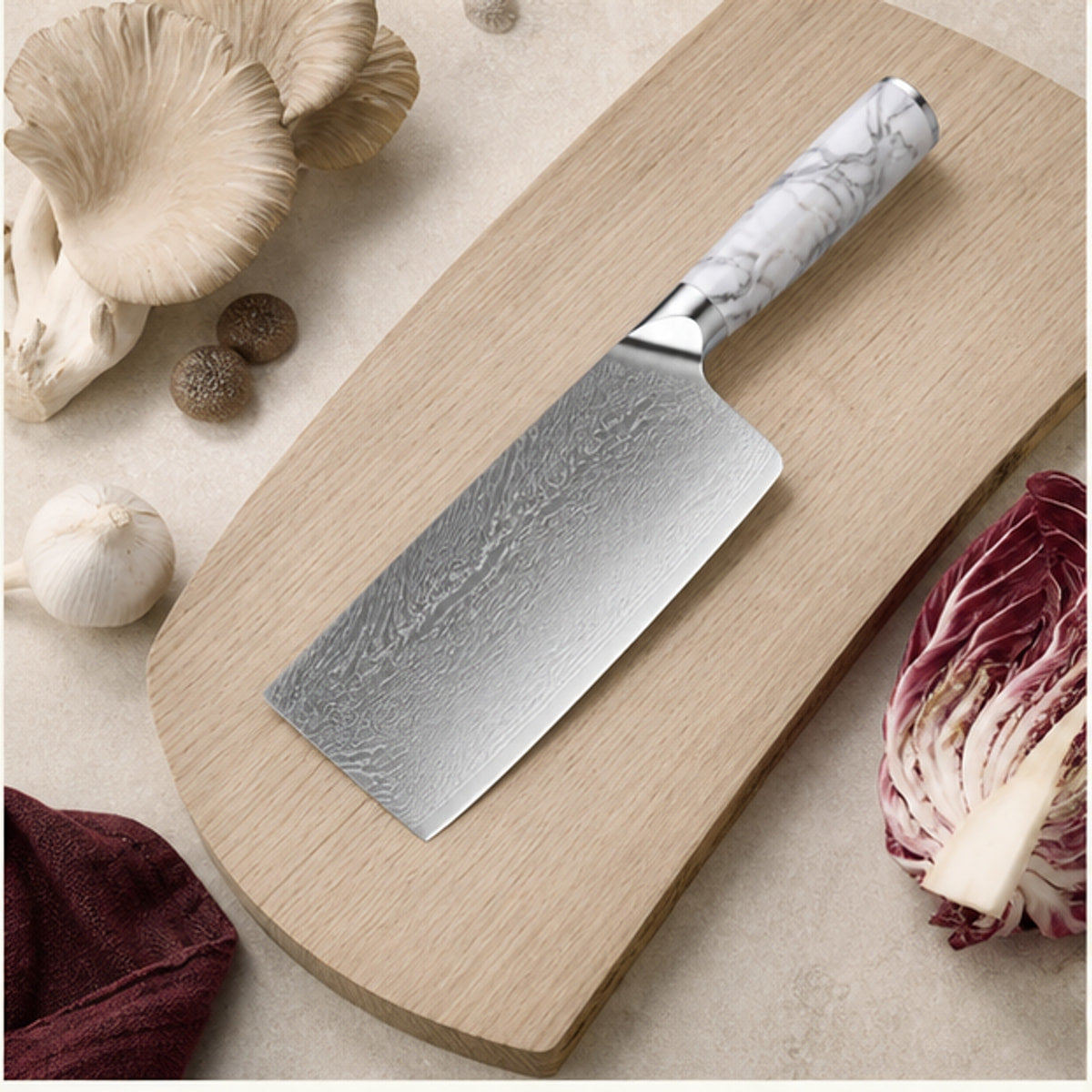 Couperet de cuisine VG10 18 cm — Marbre
