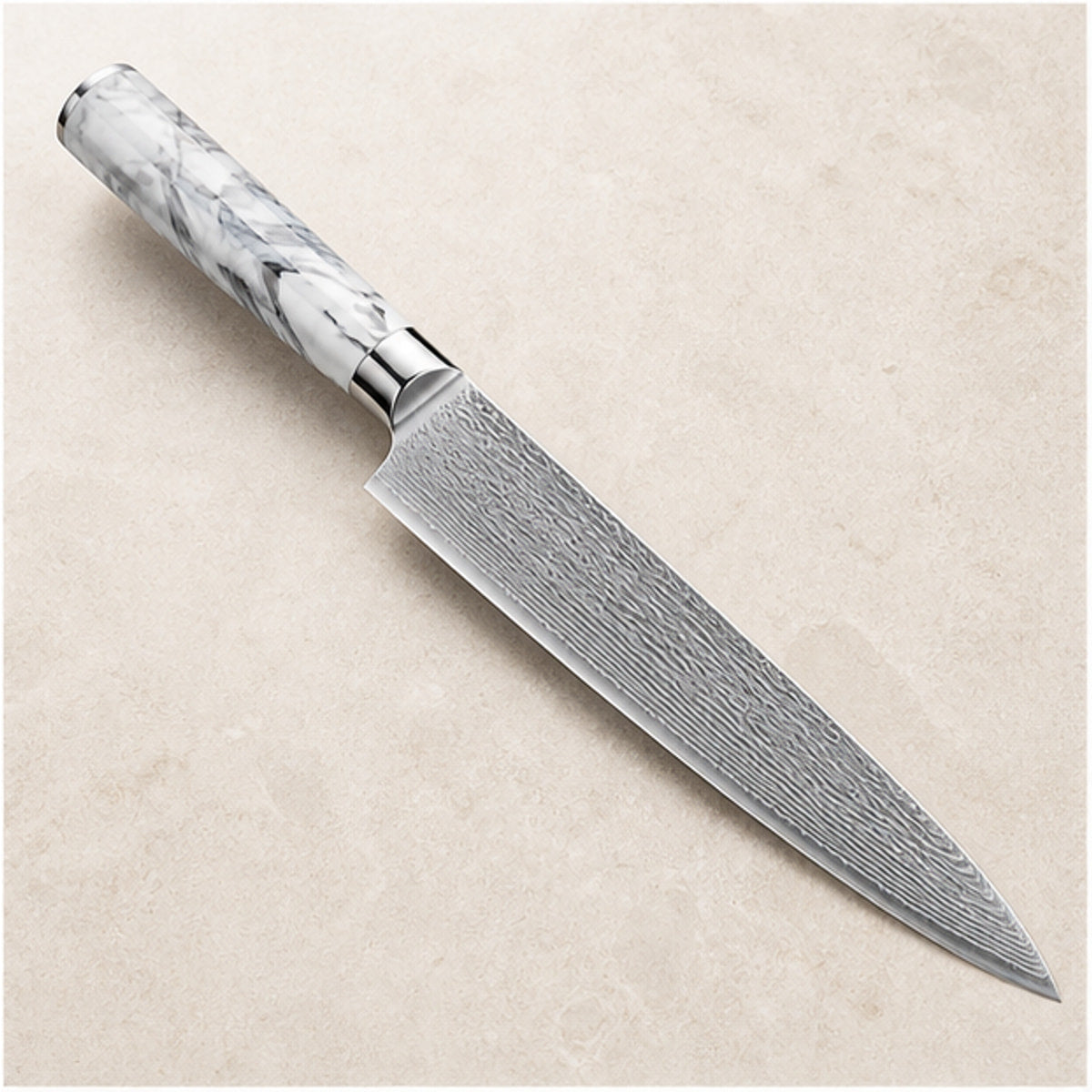 Couteau à trancher VG10 25 cm — Marbre