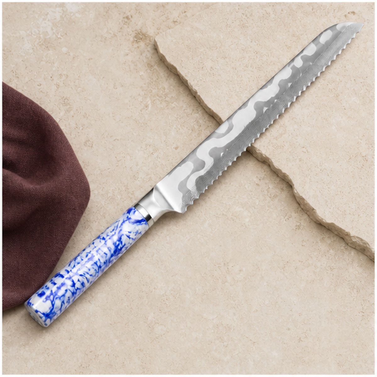 Couteau à pain 20 cm — Porcelaine Bleue