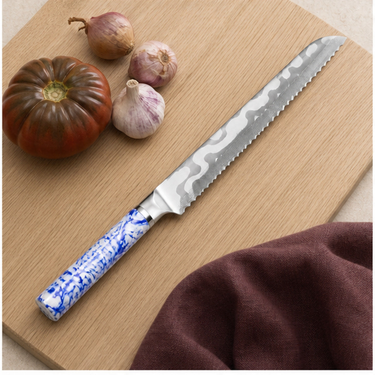 Couteau à pain 20 cm — Porcelaine Bleue