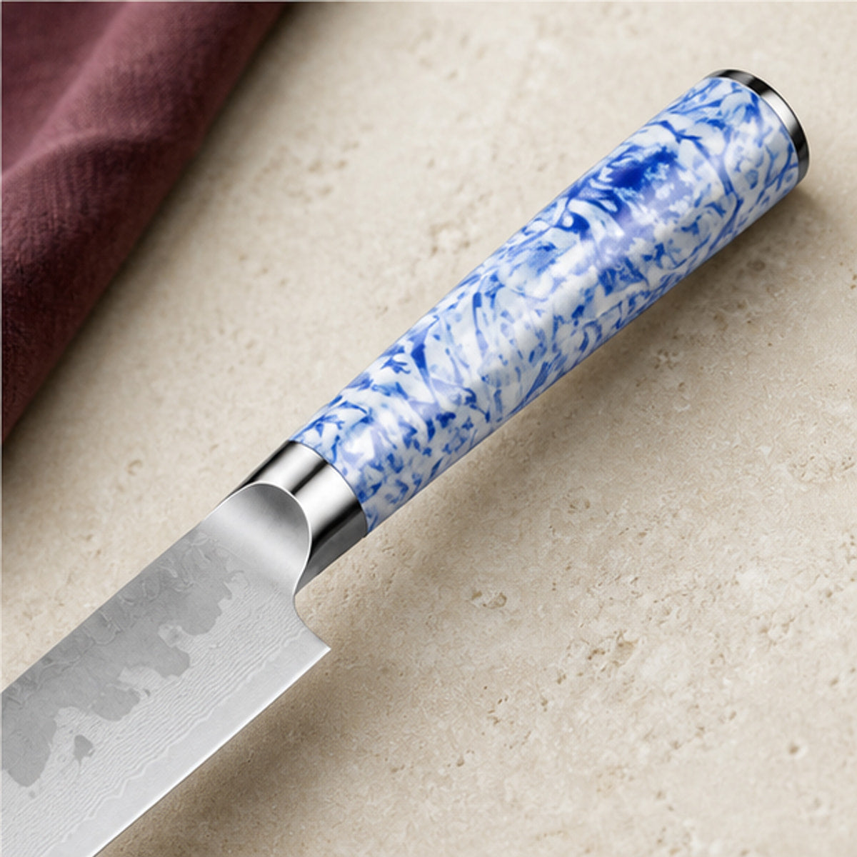 Couteau Sujihiki 20 cm — Porcelaine Bleue