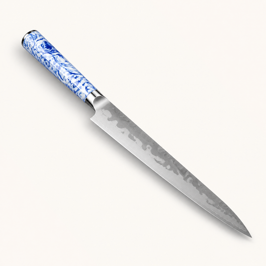 Sujihiki Haganori Porcelaine Bleue, lame de 20 cm