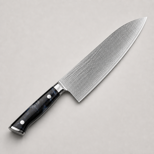 Couteau de chef Haganori Kage à manche noir, lame de 20 cm